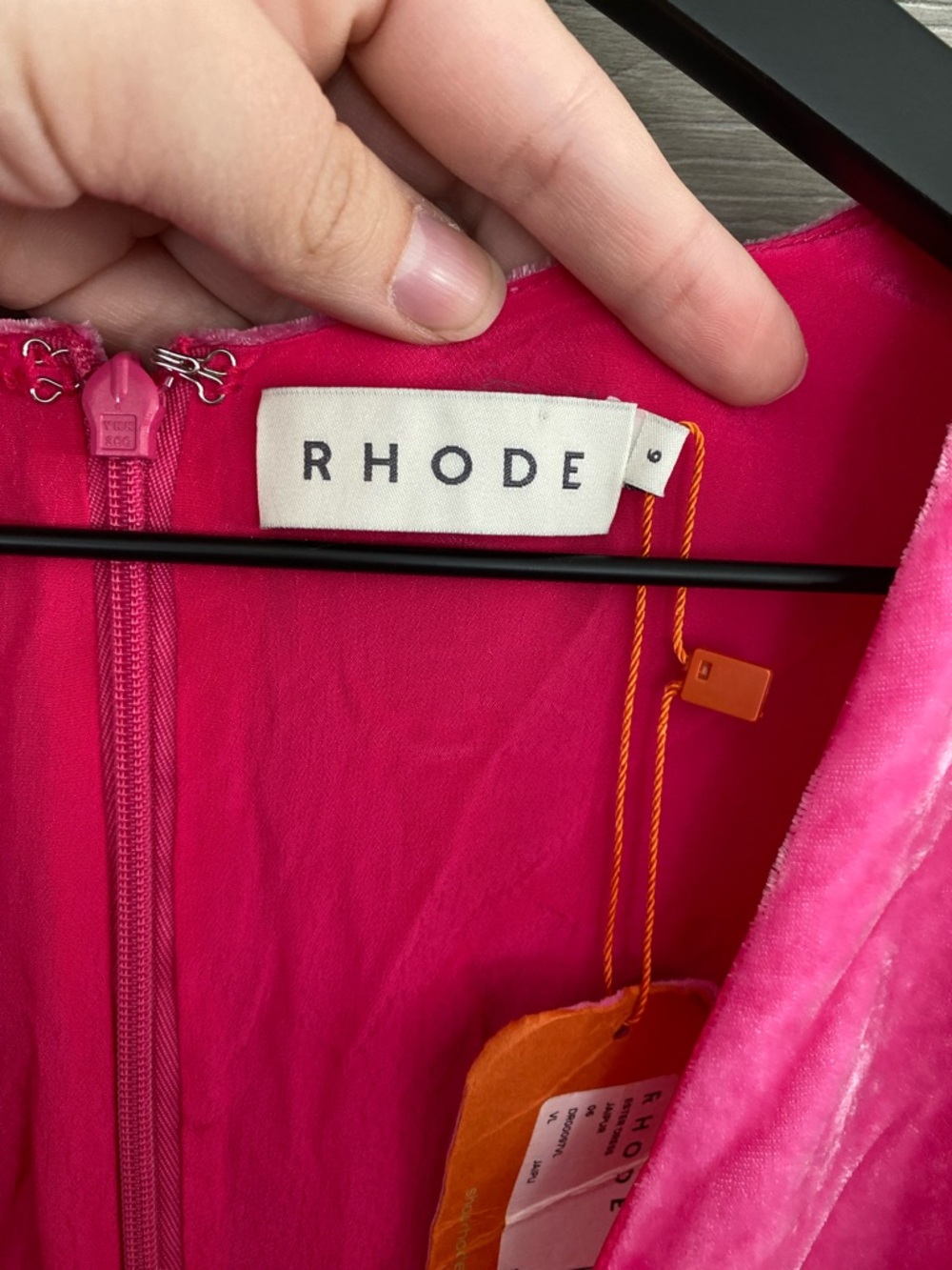 Rhode Ester Velvet Puff Sleeve Midi Dress - Picture 5 of 9
